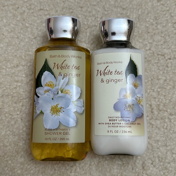 Bath & Body Works Other - Bath and Body Works Full Size White Tea and Ginger Shower Gel and Lotion